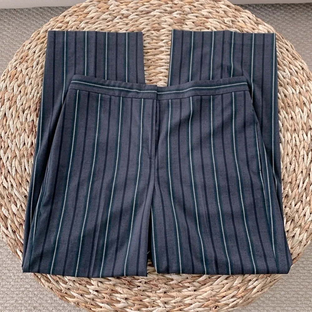 Ann Taylor Stripe High Waist Wide Leg Pant